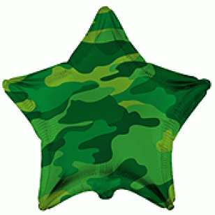 Camouflage Print Army Star Balloon